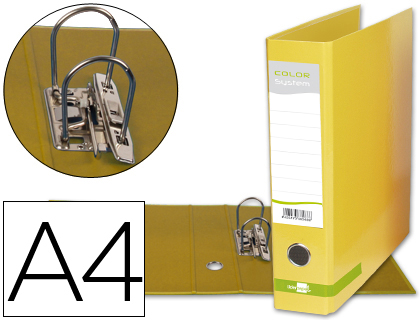 Archivador de palanca Liderpapel A-4 color amarillo